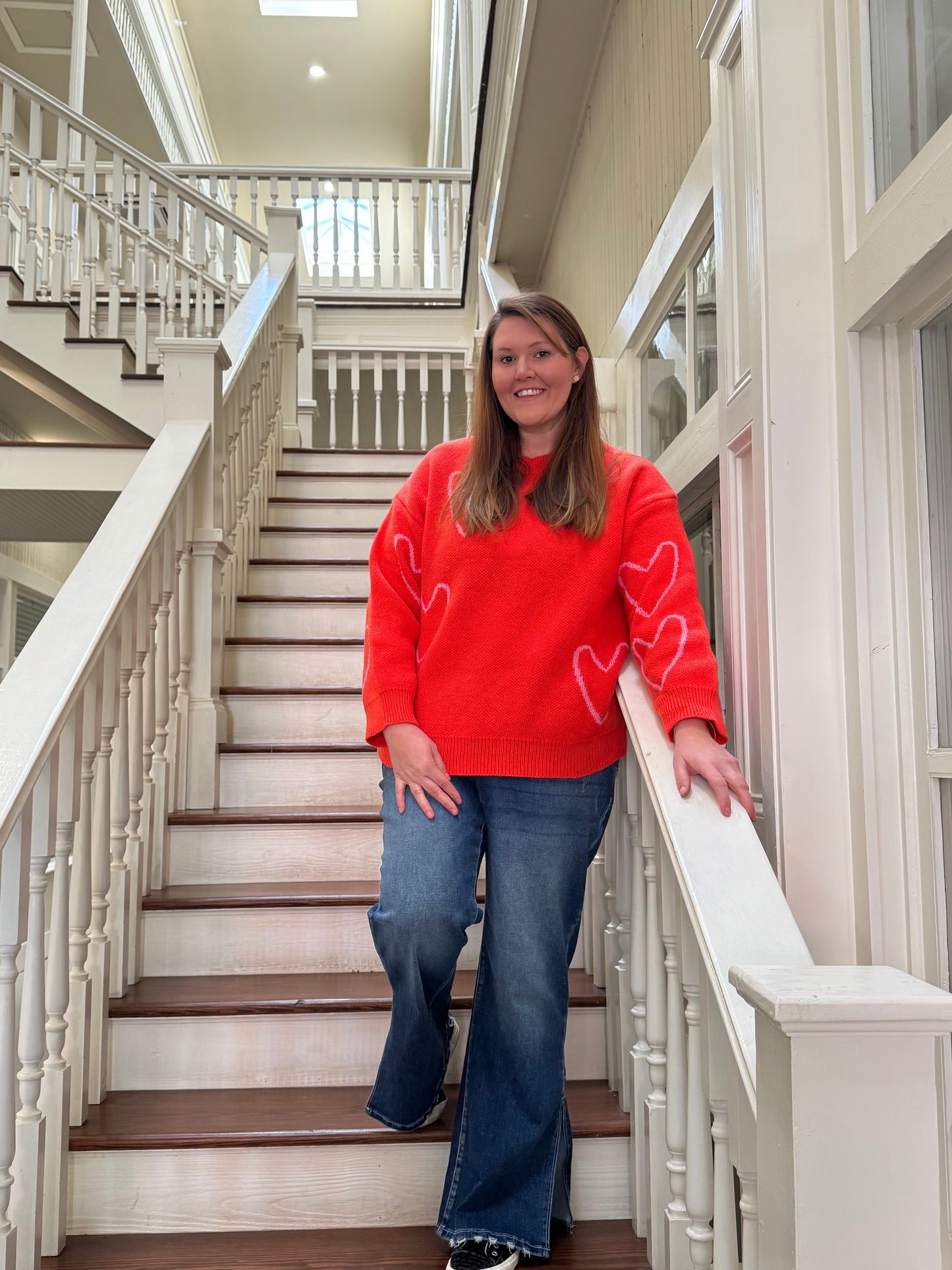 Red heart sweater