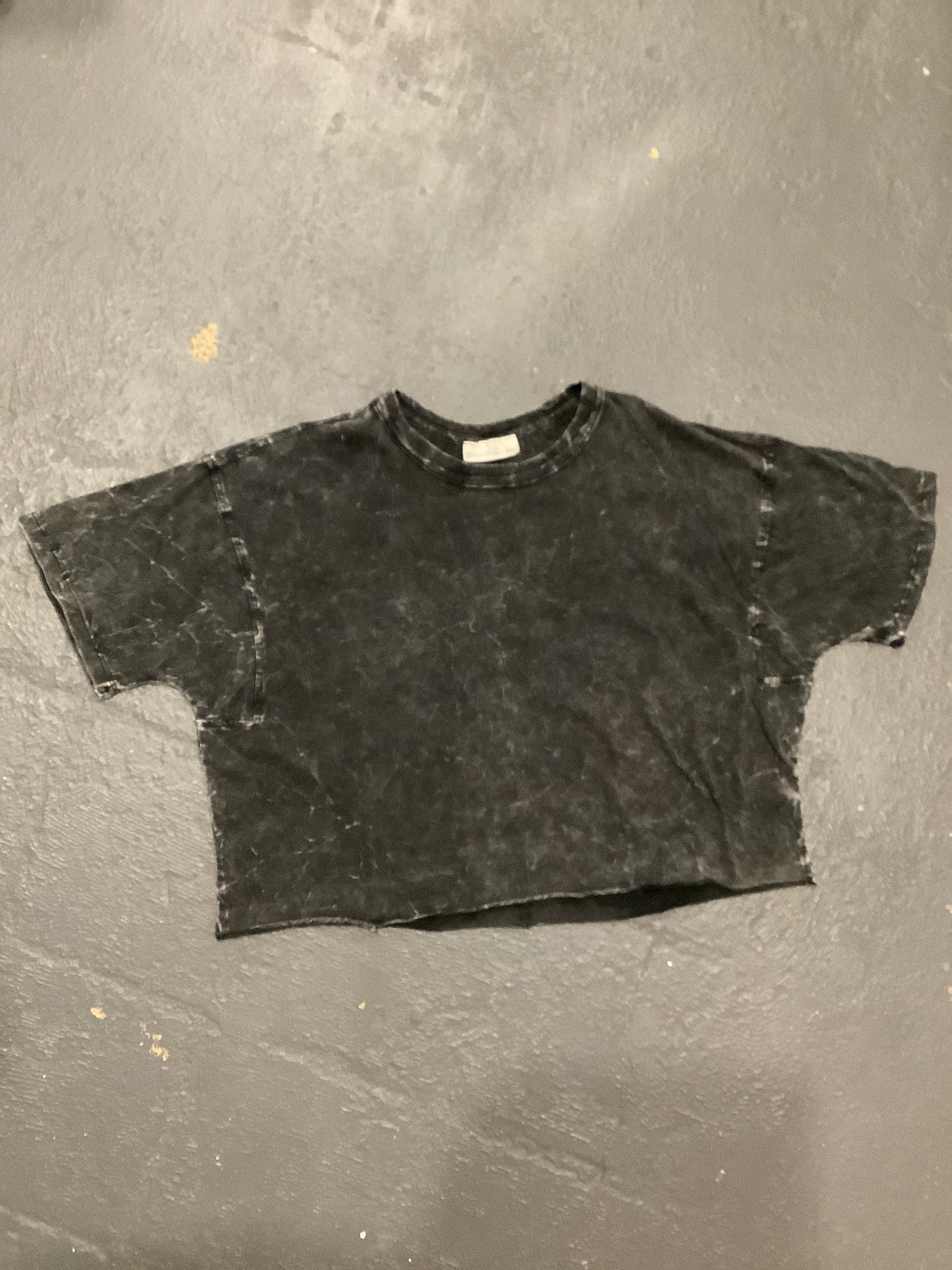 Zenana Mineral Wash Cropped Oversized Tee