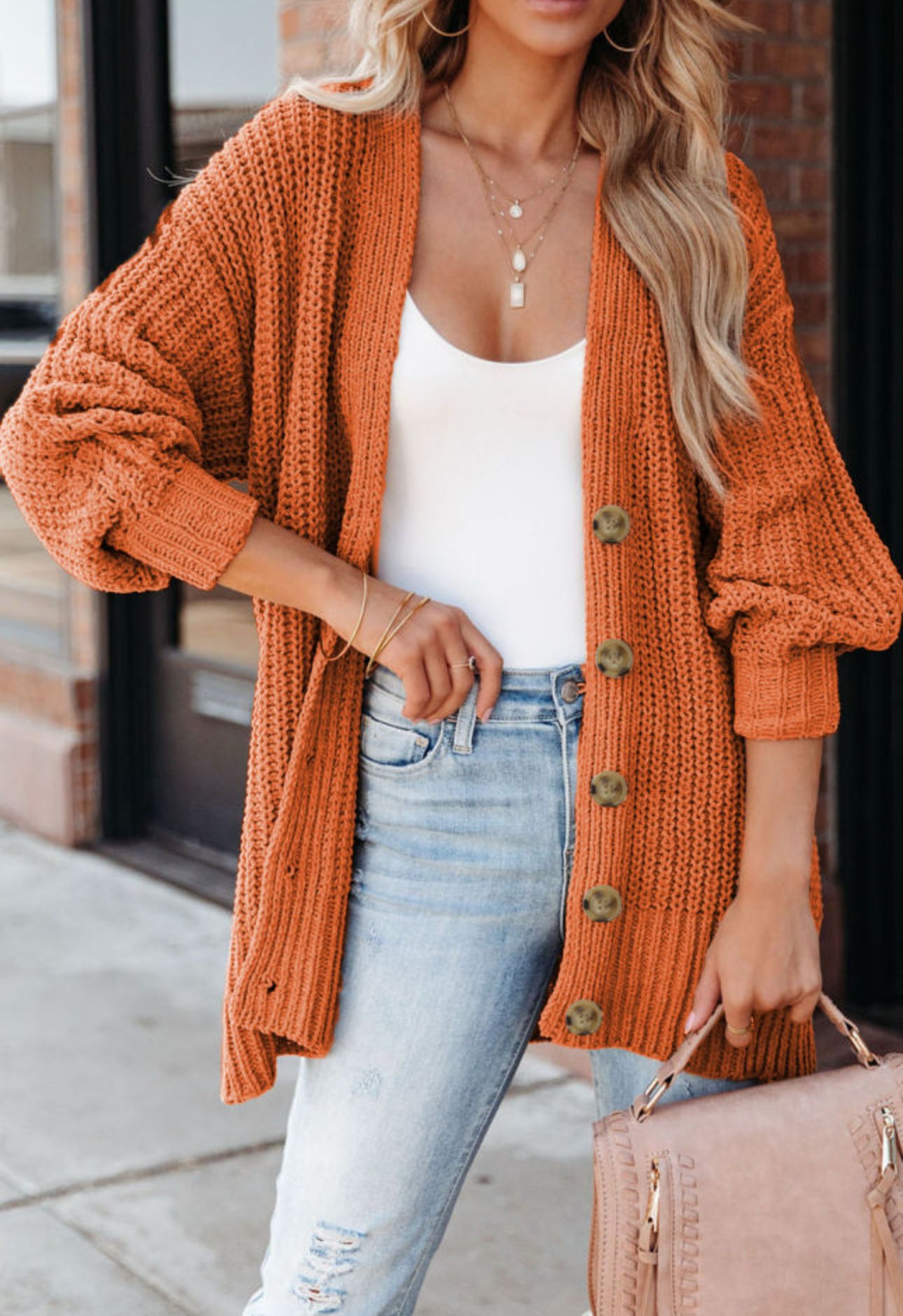 Burnt Orange Cardigan