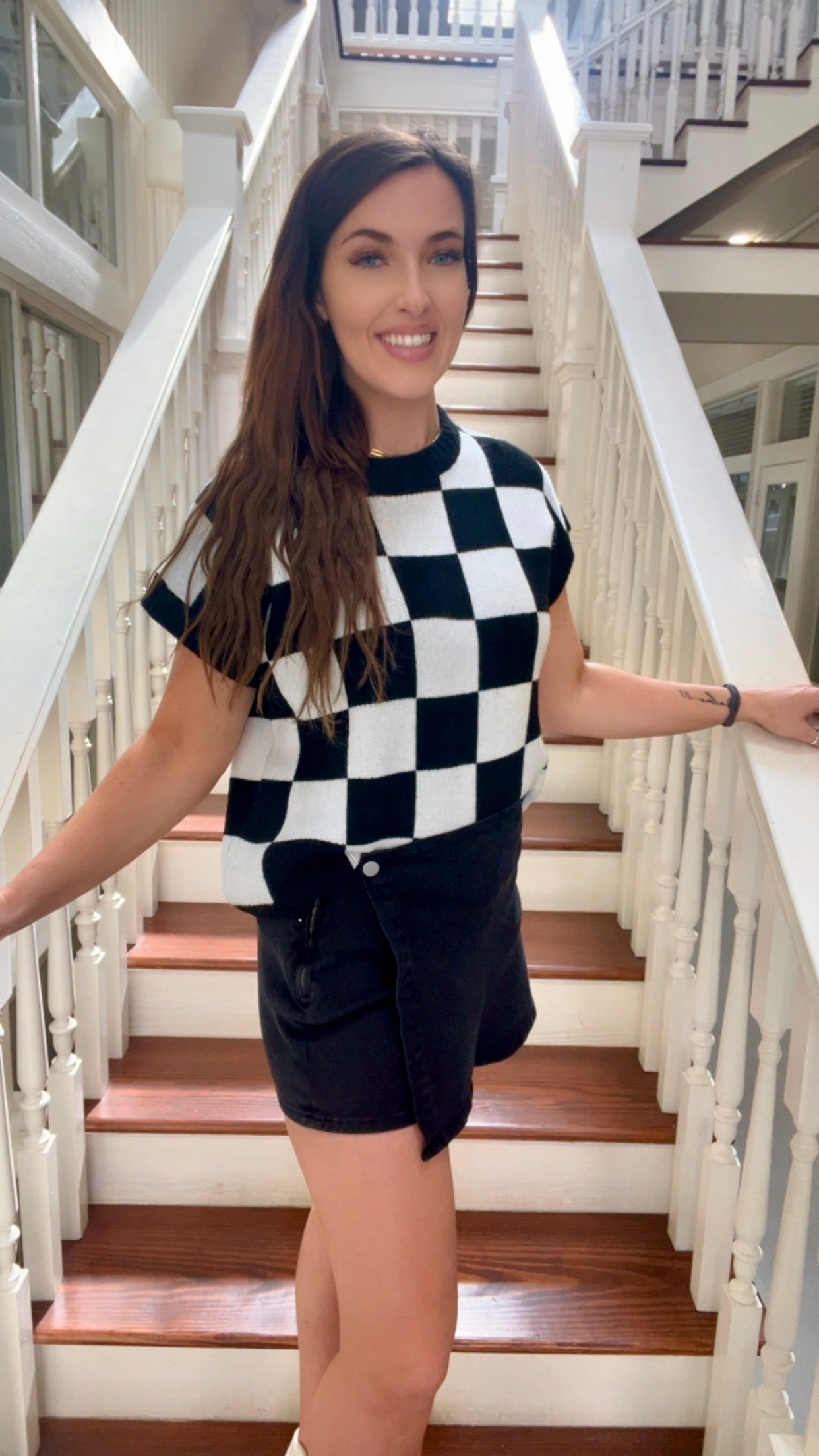 Checkered Sweater vest