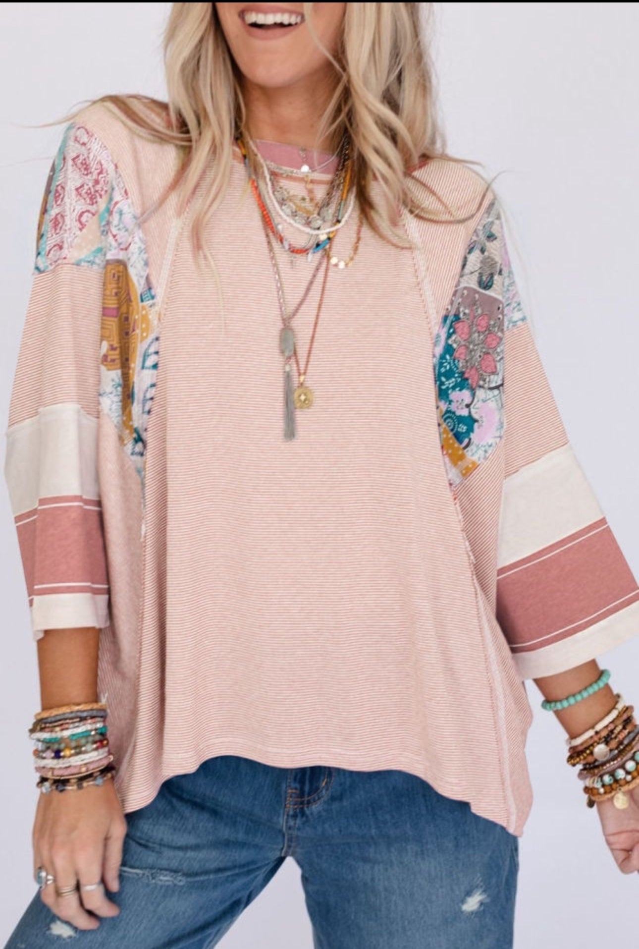 BOHO 3/4 length Top