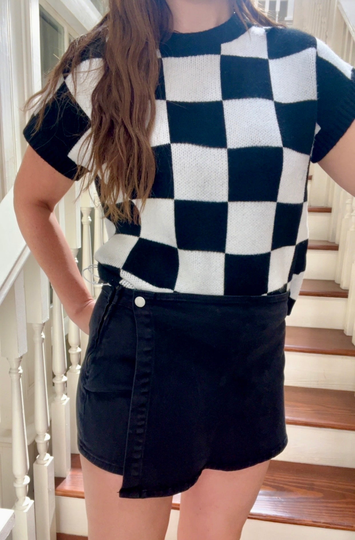 Checkered Sweater vest