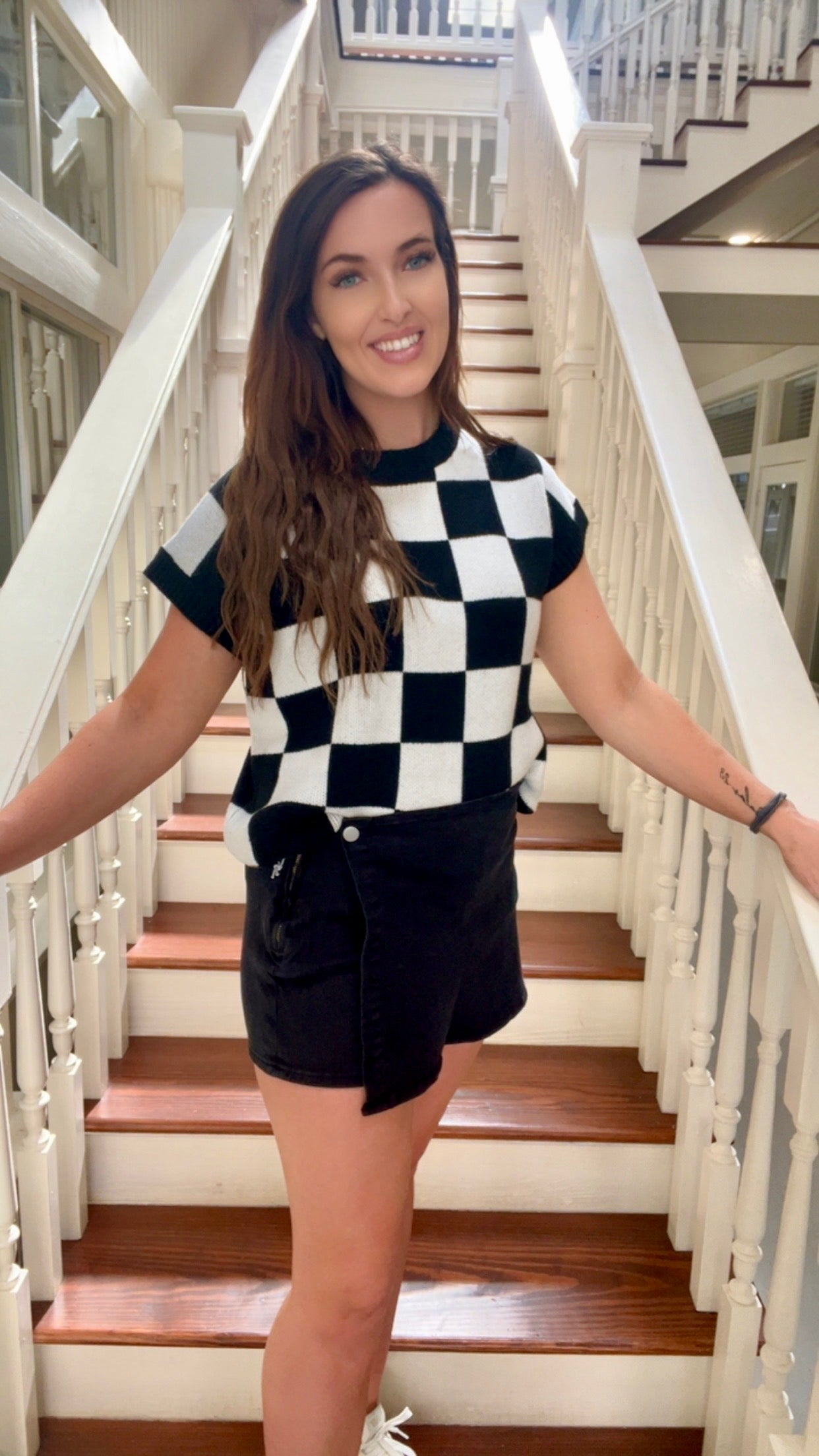Checkered Sweater vest