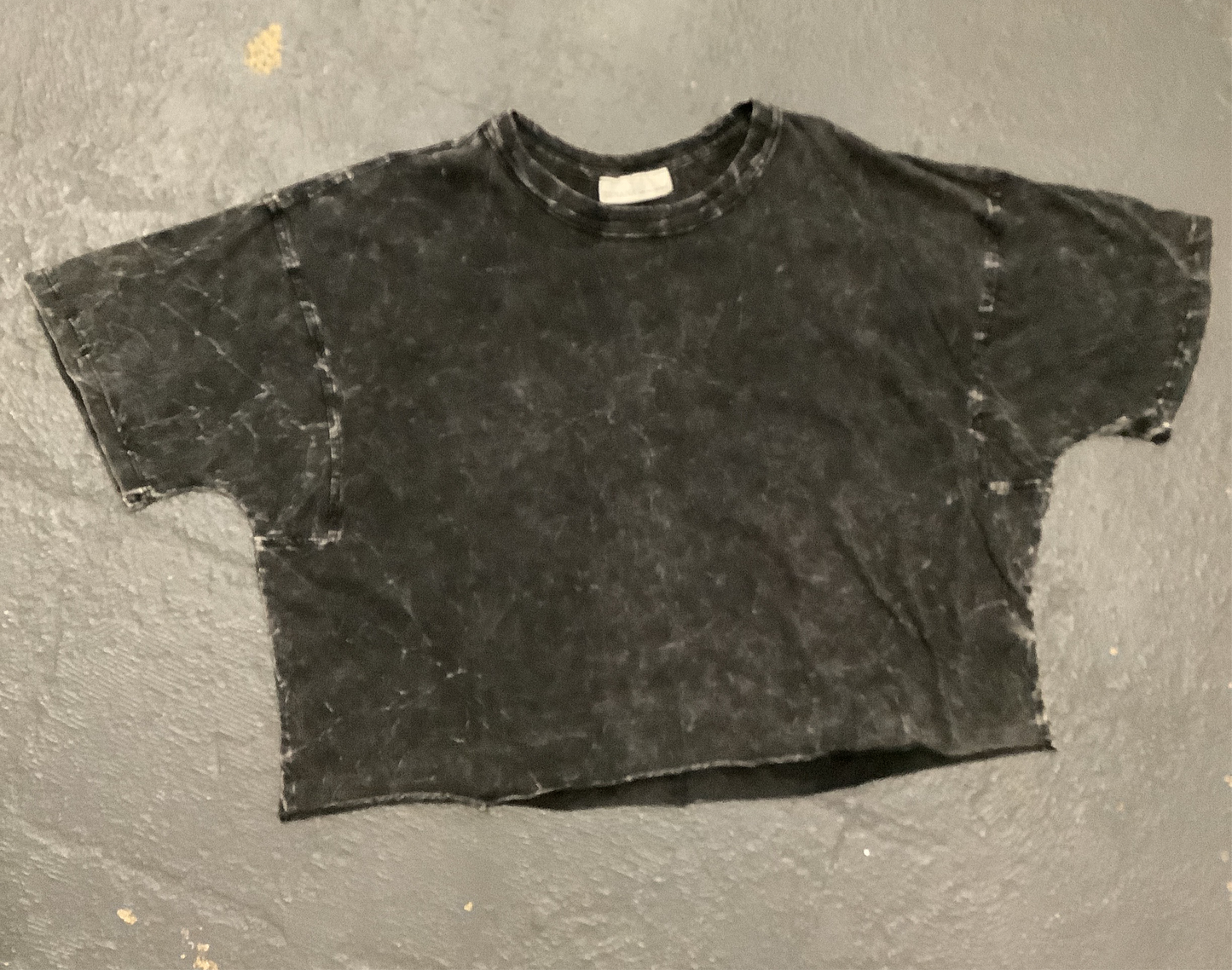 Zenana Mineral Wash Cropped Oversized Tee