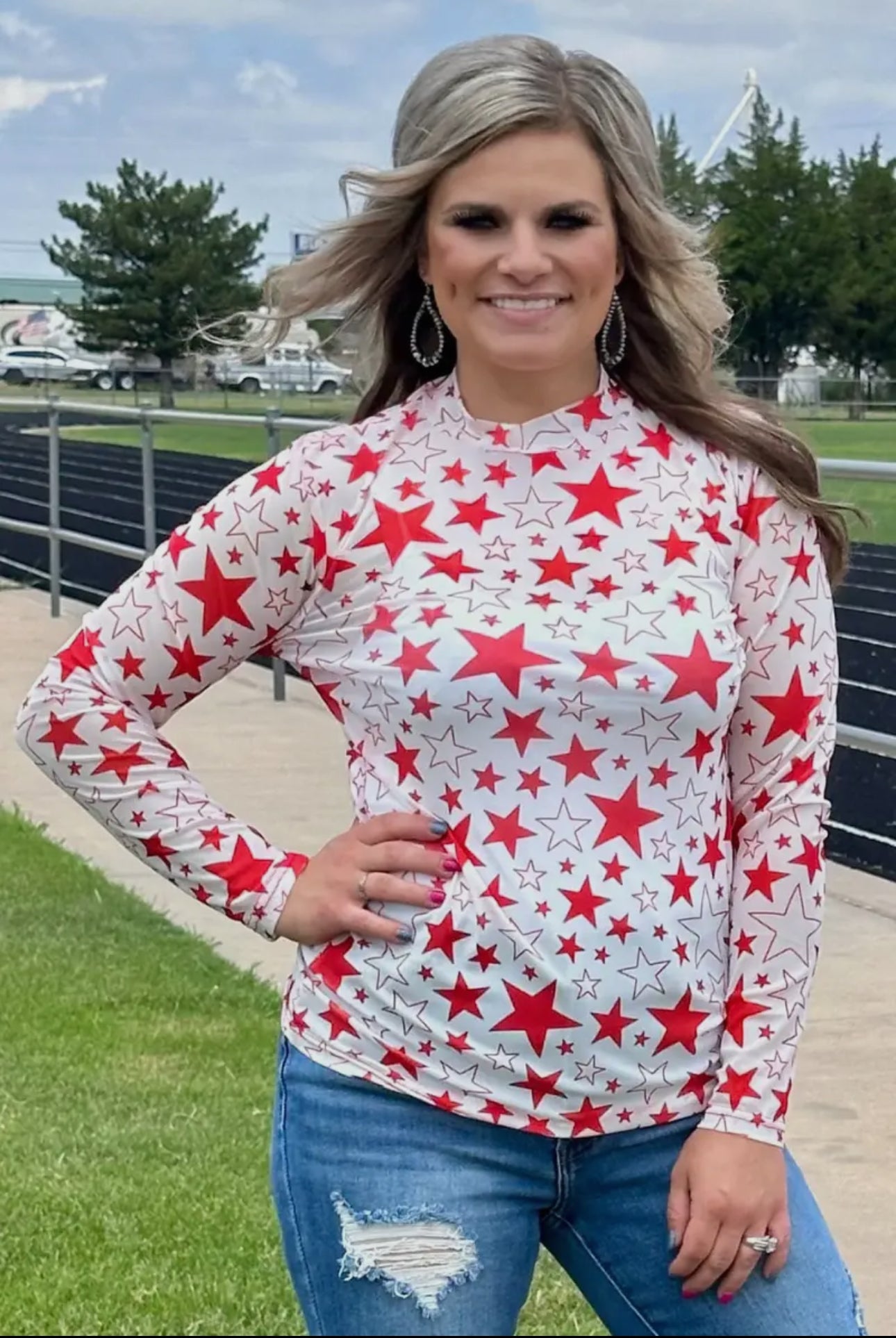 Go team Go mesh top (red)