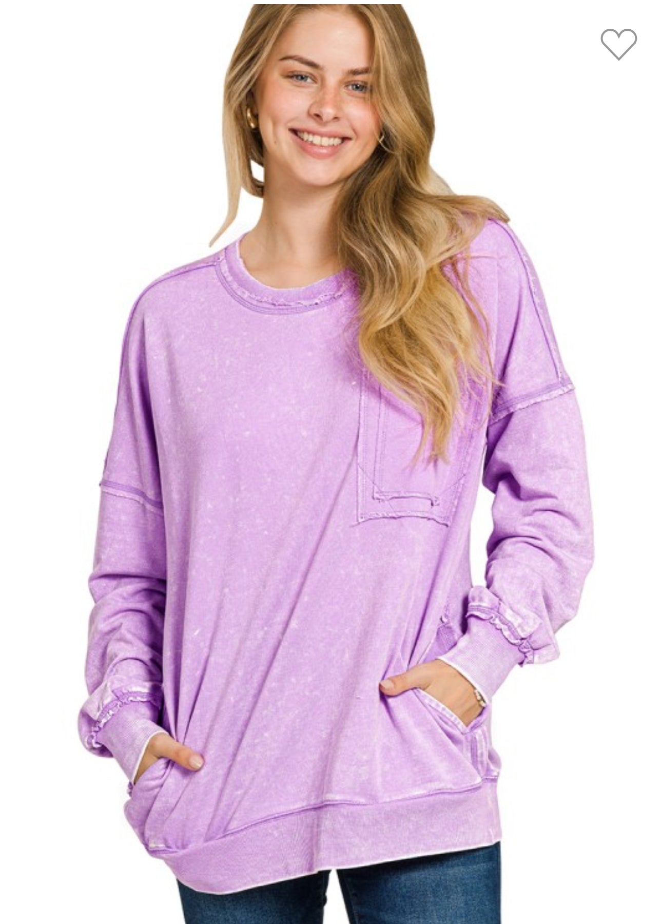B Lavender Mineral wash w pockets SS