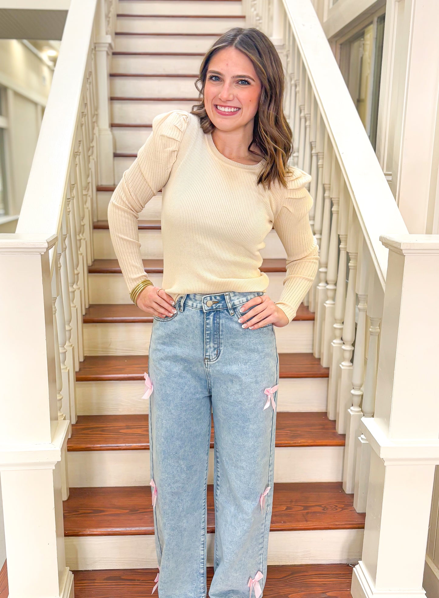 Bow detail Jeans