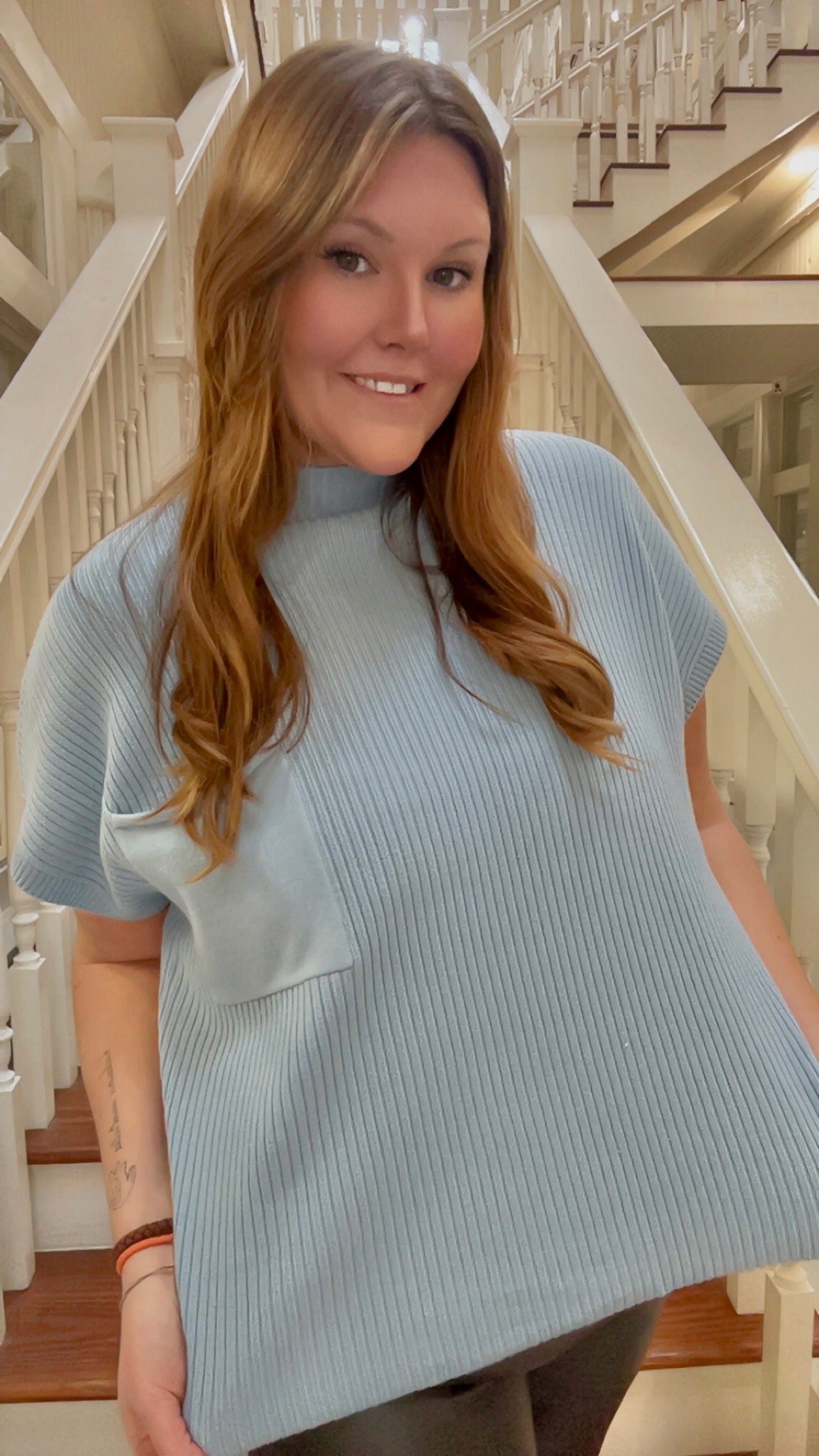 Oh So Blue Short Sleeve Sweater