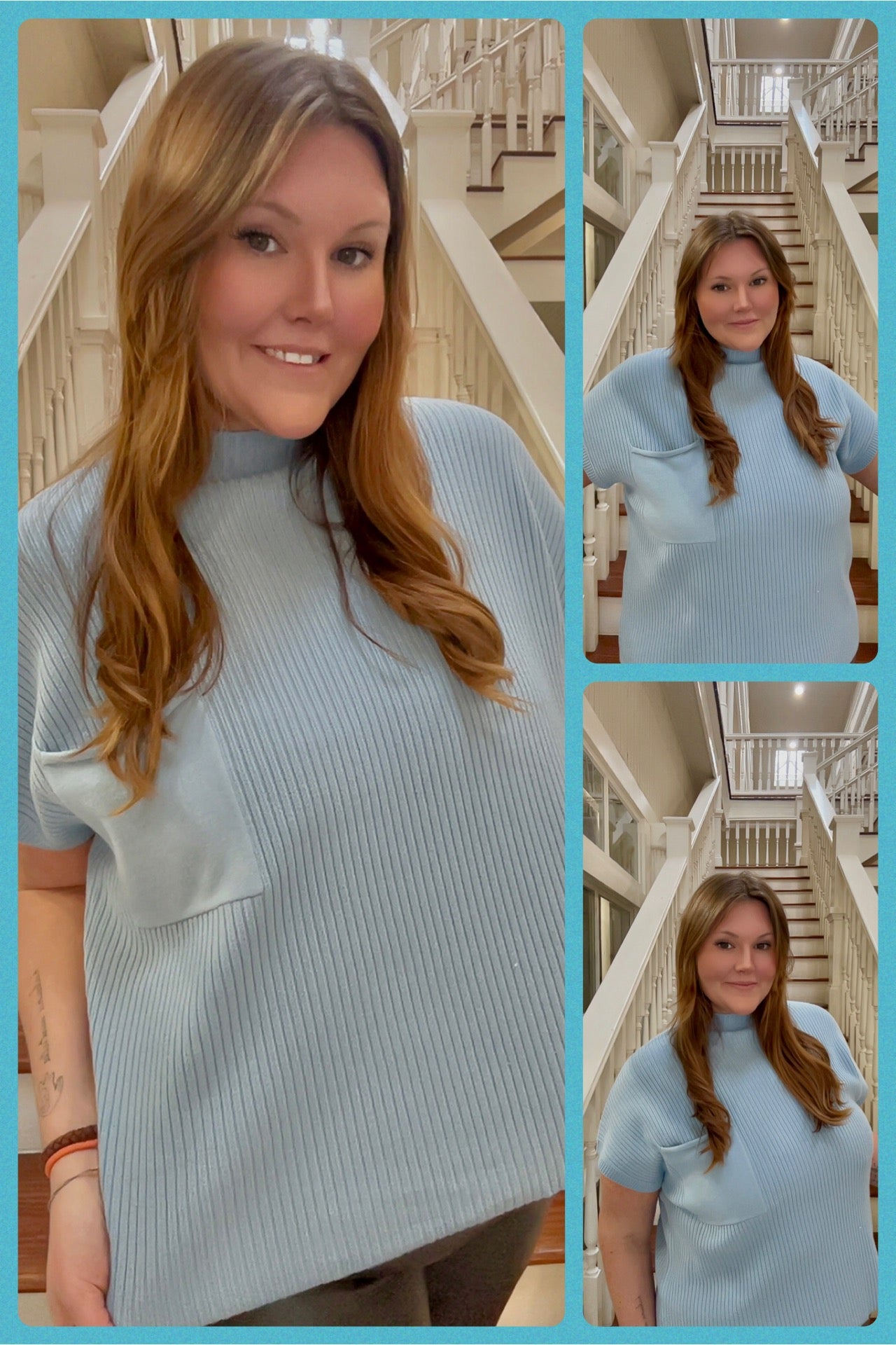 Oh So Blue Short Sleeve Sweater