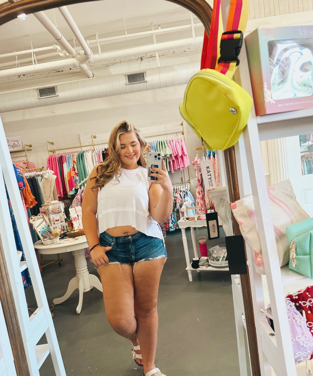 White Split size top