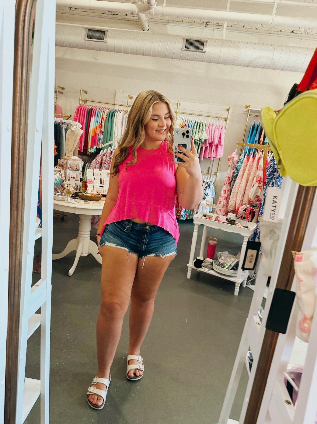 Pink Split side top