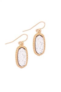 DRUZY STONE OVAL EARRINGS Sweet Magnolia Boutique