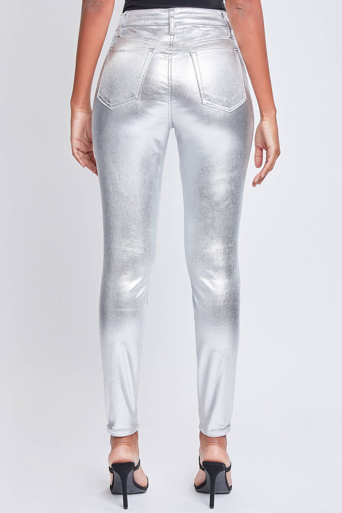 Junior High Rise Metallic Skinny Jean Sweet Magnolia Boutique