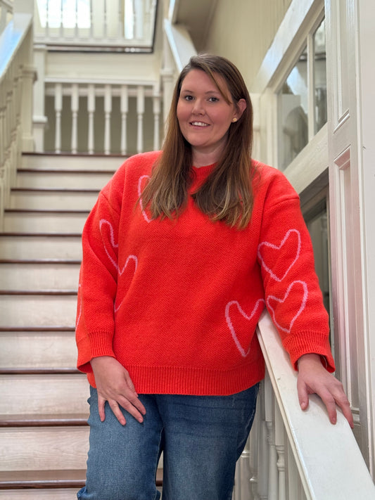 Red heart sweater