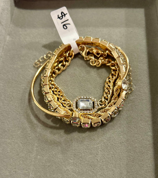 4 piece Gold bracelet bundle