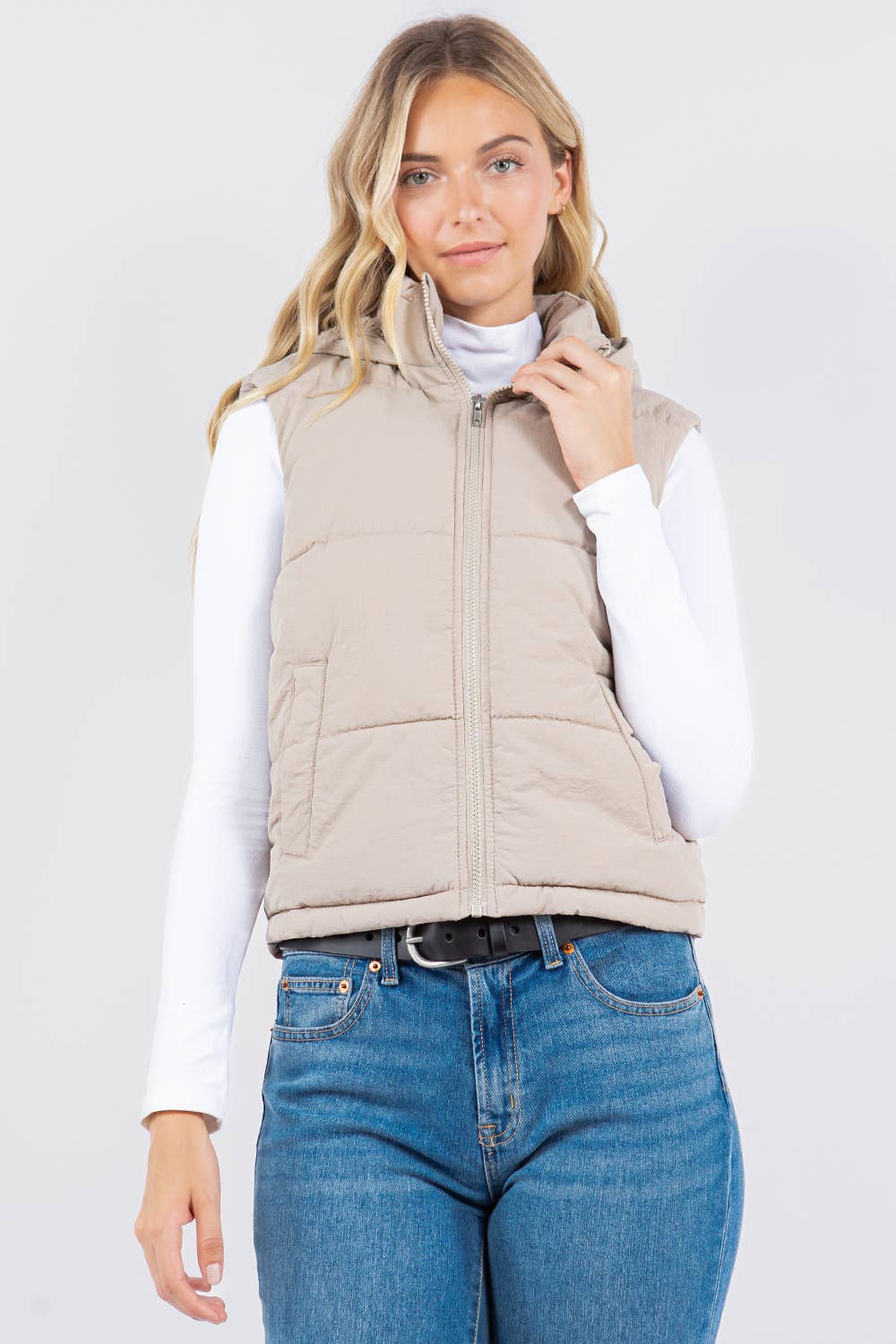 Puffer Vest with hood Sweet Magnolia Boutique