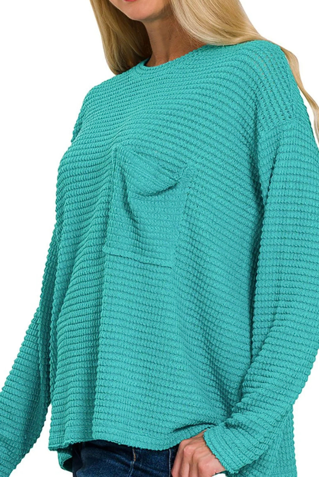 Zenana turquoise sweater