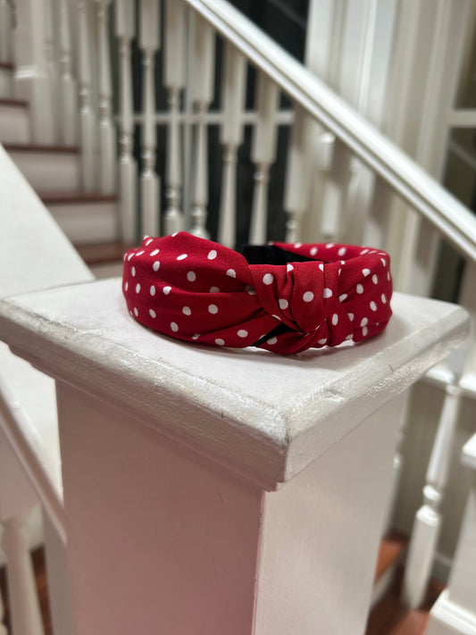Red Polka dot headband