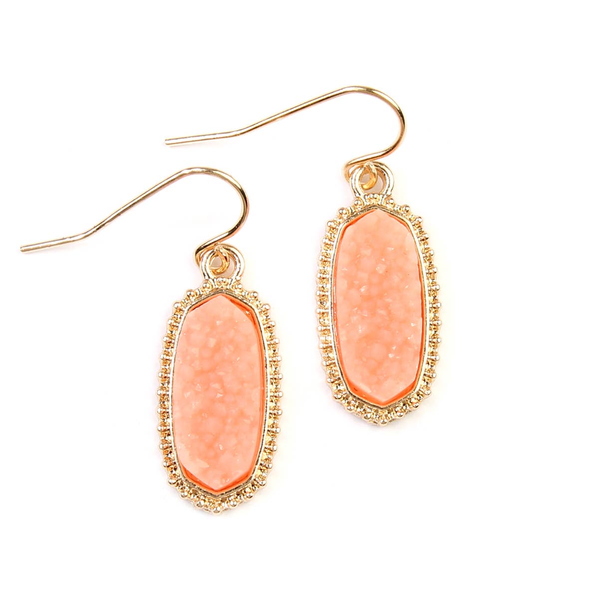 DRUZY STONE OVAL EARRINGS Sweet Magnolia Boutique