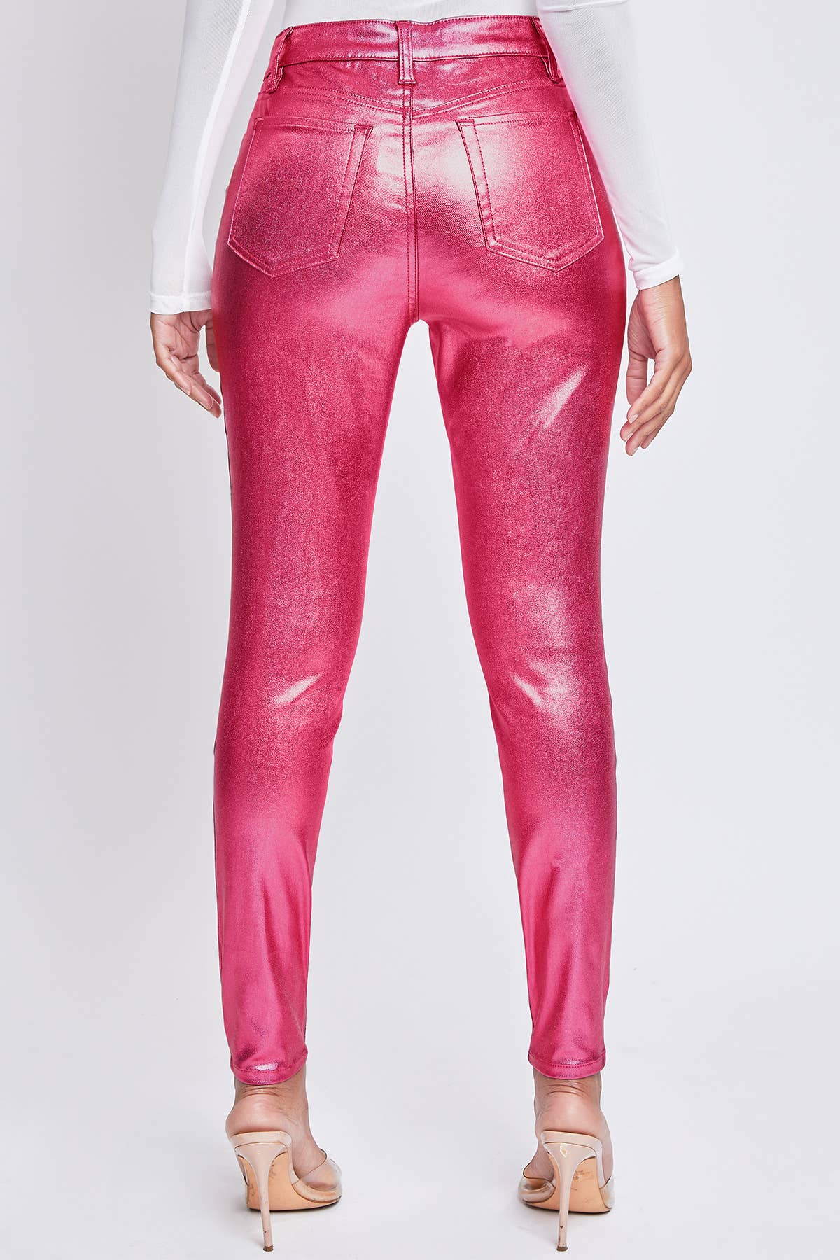 Junior High Rise Metallic Skinny Jean Sweet Magnolia Boutique