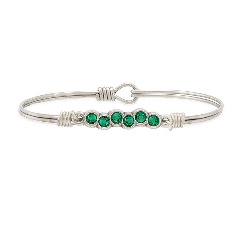 May Starlight Birthstone Bangle Bracelet