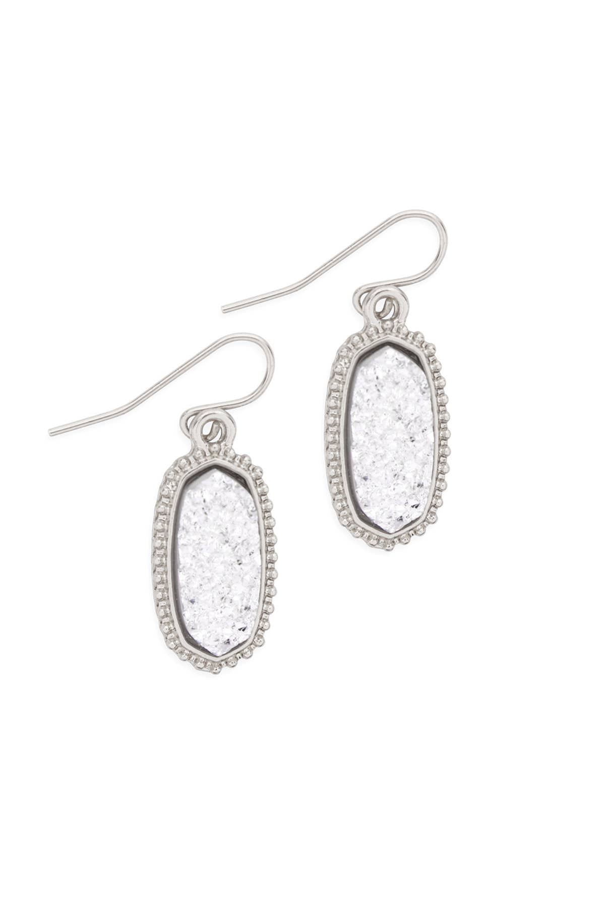 DRUZY STONE OVAL EARRINGS Sweet Magnolia Boutique