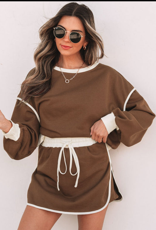 Brown Skort set
