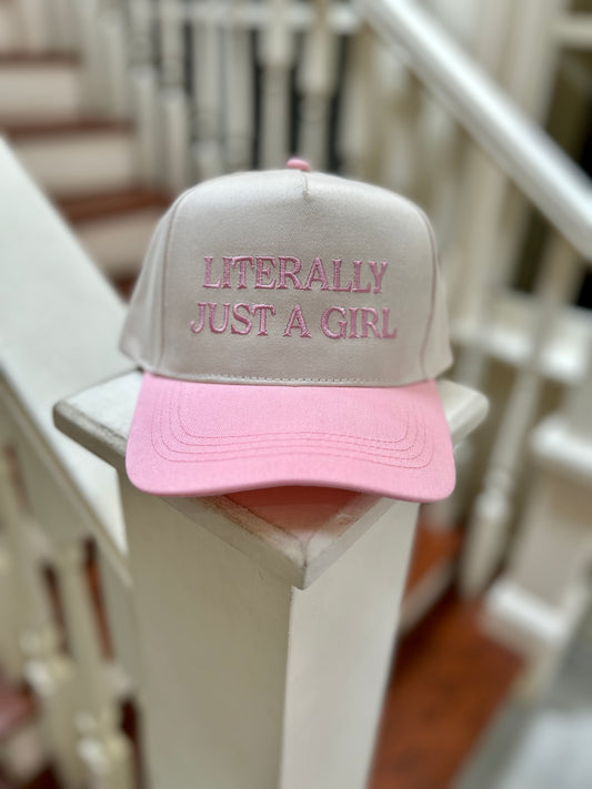 Literally just a girl embroidered Hat