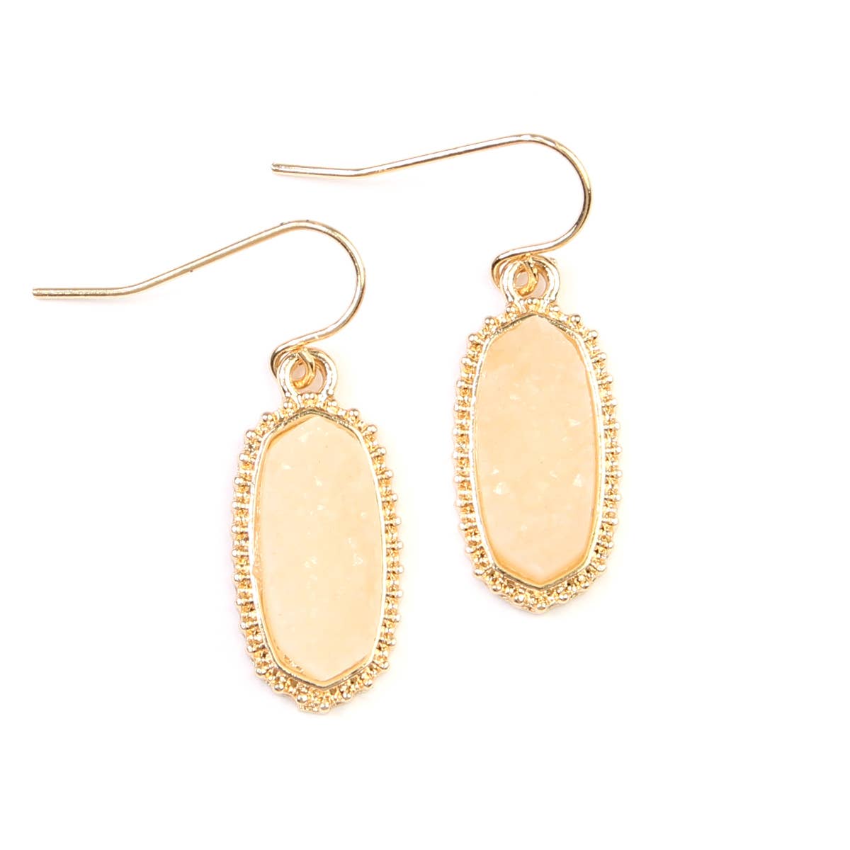 DRUZY STONE OVAL EARRINGS Sweet Magnolia Boutique