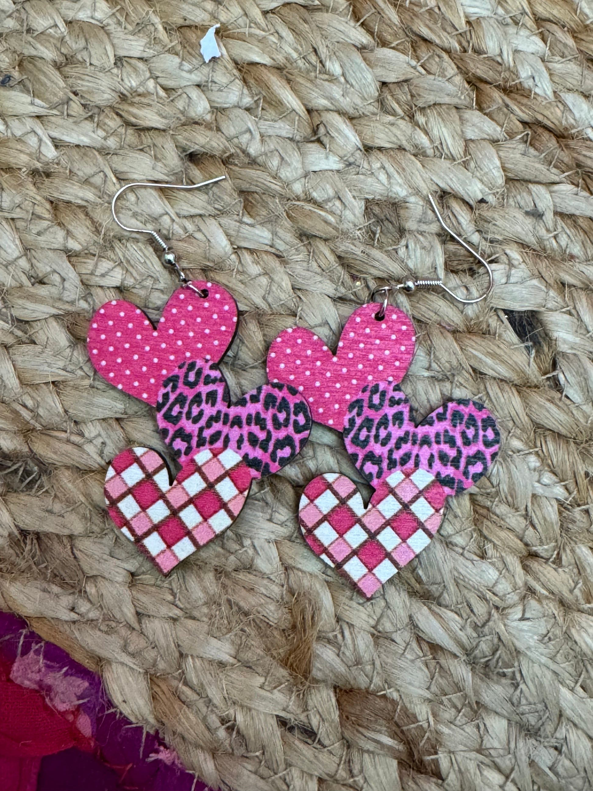 Multi heart earrings Sweet Magnolia Boutique