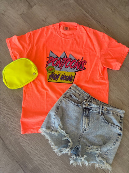 Summer neon graphic tees and tank