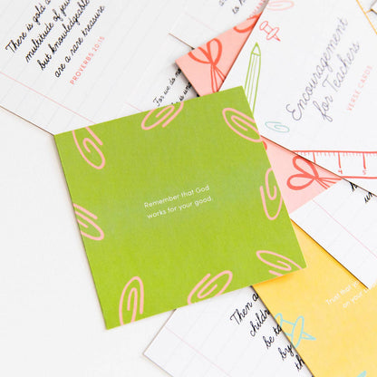 Encouragement for Teachers Verse Card Set