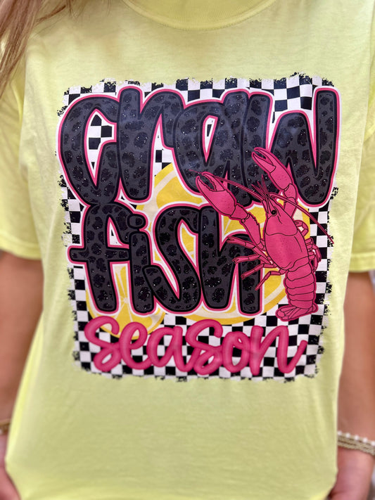 NEON YELLOW CRAWFISH TSHIRT