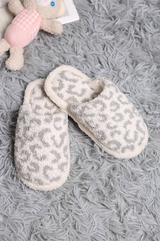 Children's Leopard Pattern Slippers Sweet Magnolia Boutique