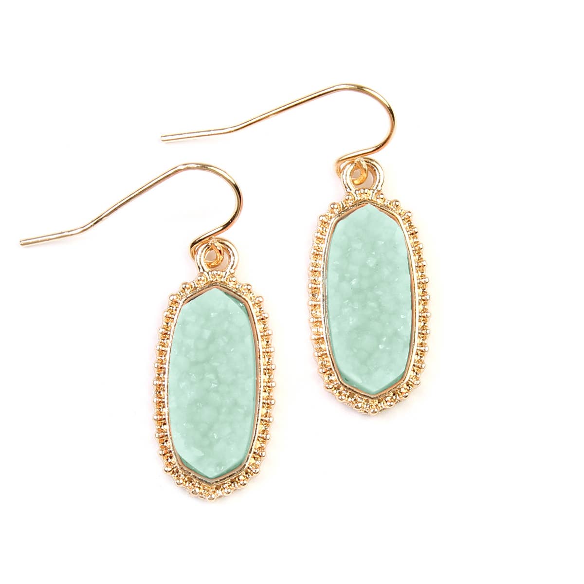 DRUZY STONE OVAL EARRINGS Sweet Magnolia Boutique