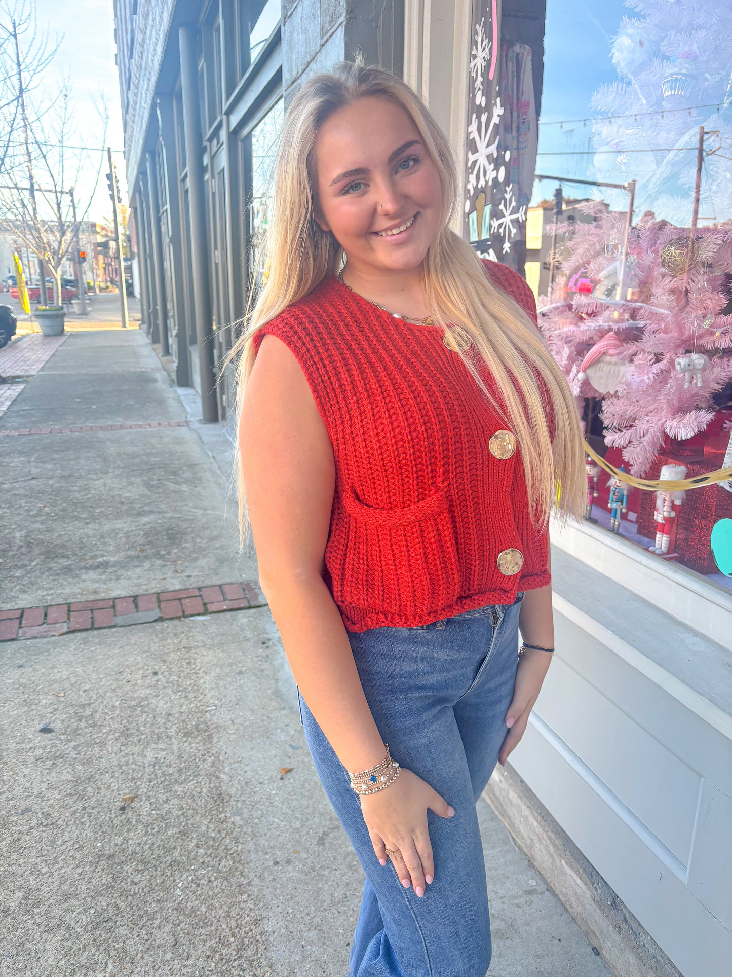 Christmas RED Sweater Vest