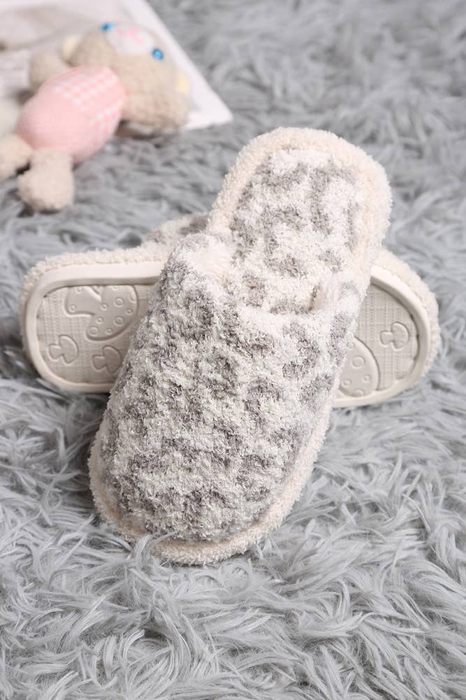 Children's Leopard Pattern Slippers Sweet Magnolia Boutique