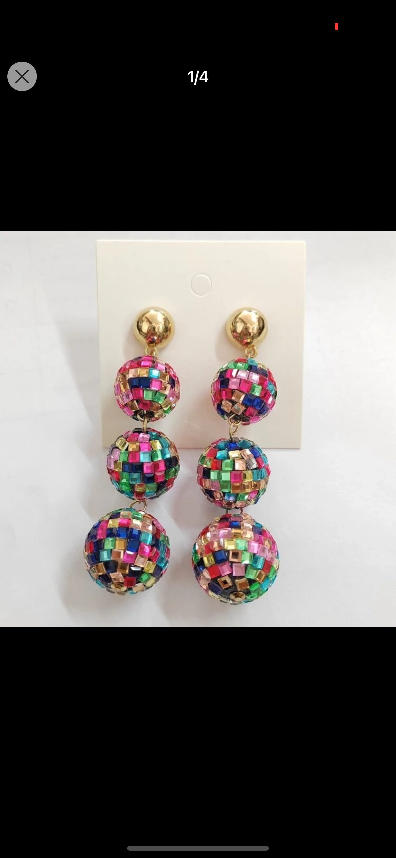 Multi colored Disco ball Earrings Sweet Magnolia Boutique