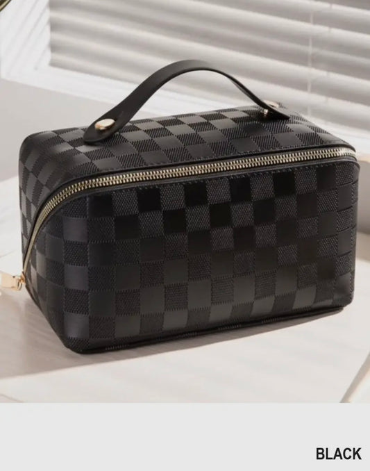 Checkered Makeup Bags