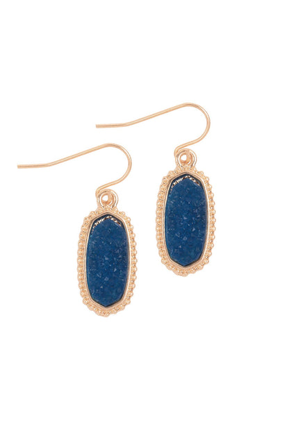 DRUZY STONE OVAL EARRINGS Sweet Magnolia Boutique