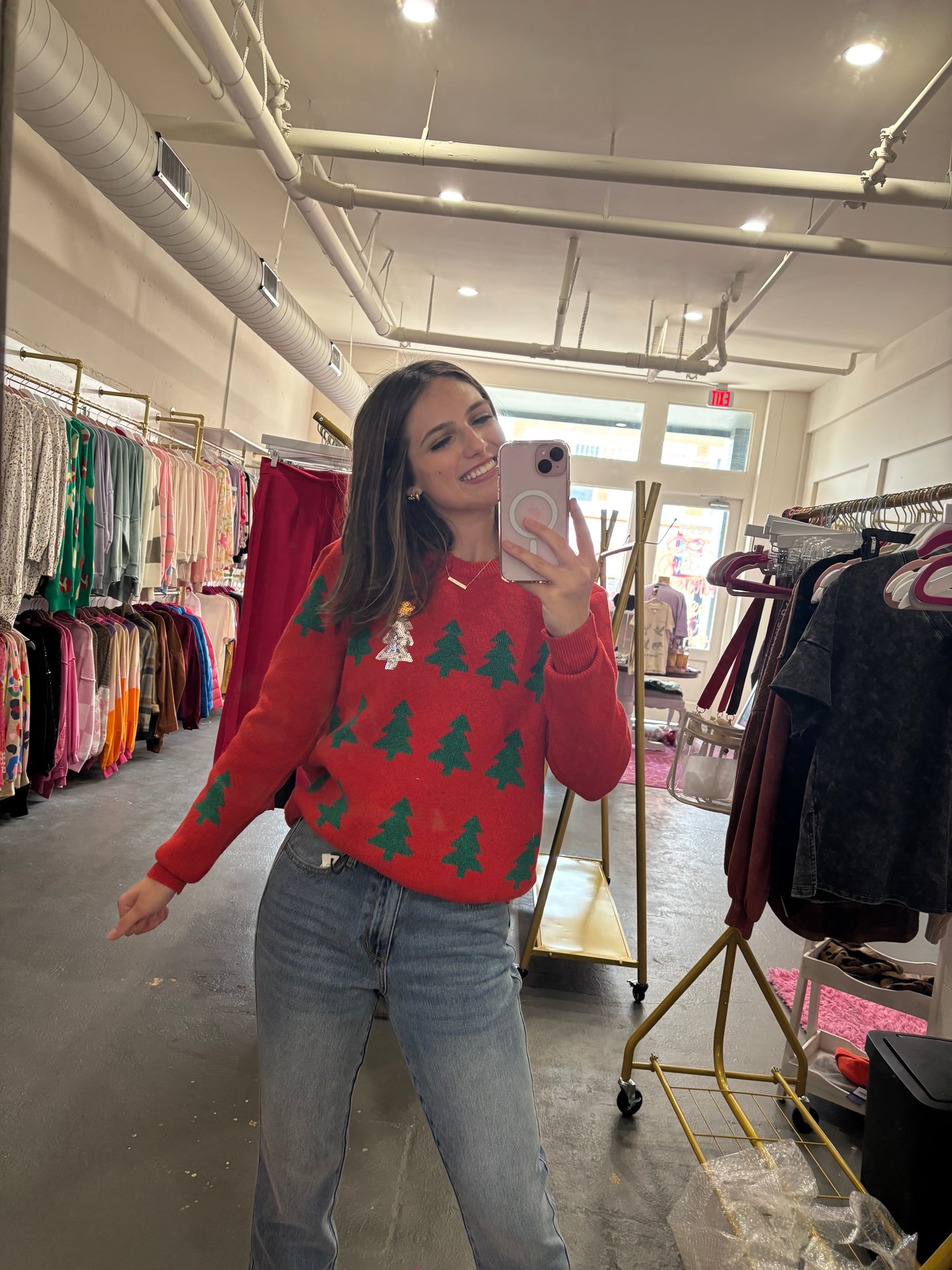 Sequin Christmas Tree sweater