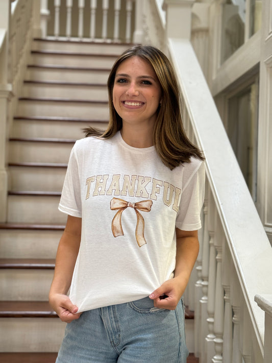 Thankful bow tshirt