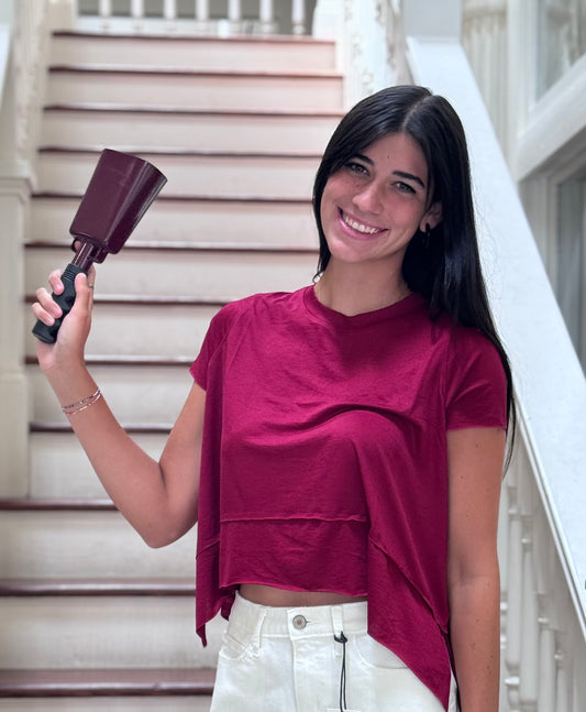 Maroon Split side Top