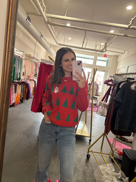 Sequin Christmas Tree sweater