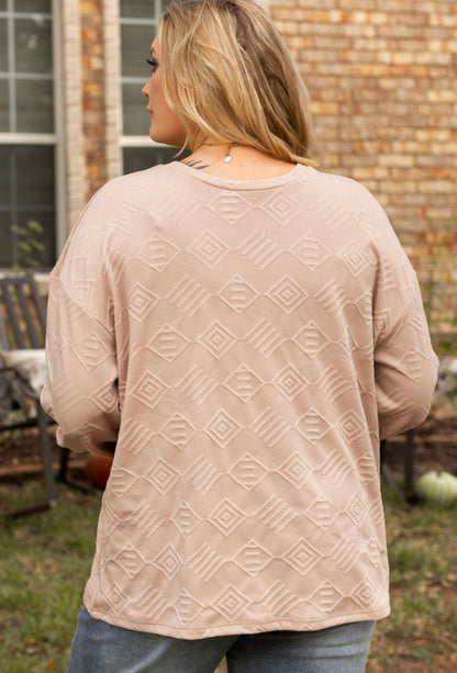 Parchment plus size textured sweatshirt