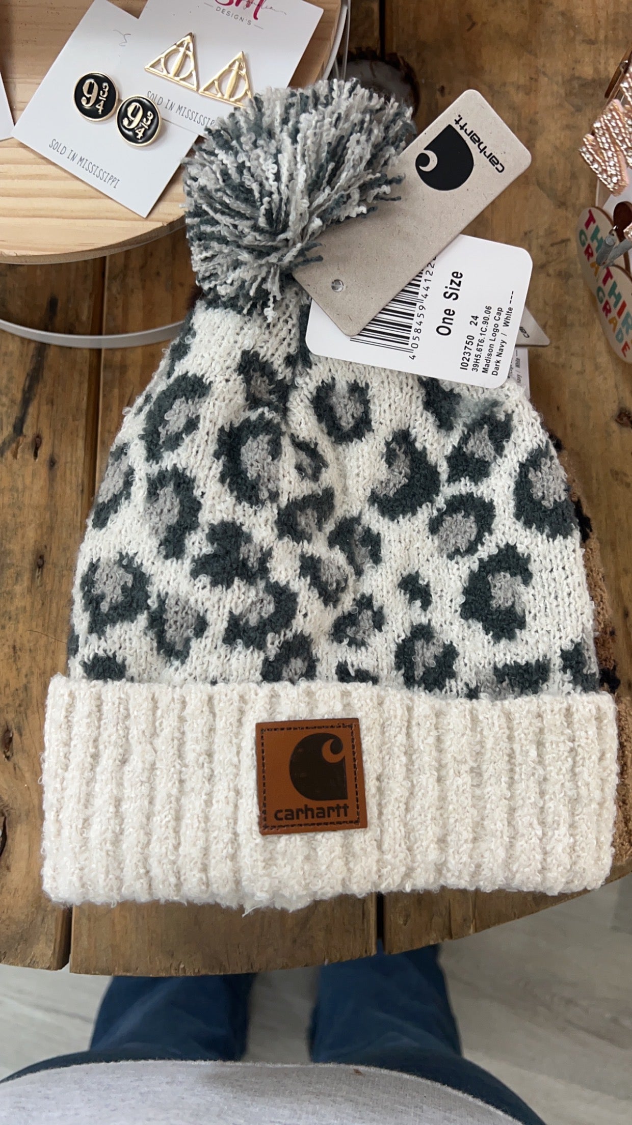 Cow Print beanies Sweet Magnolia Boutique