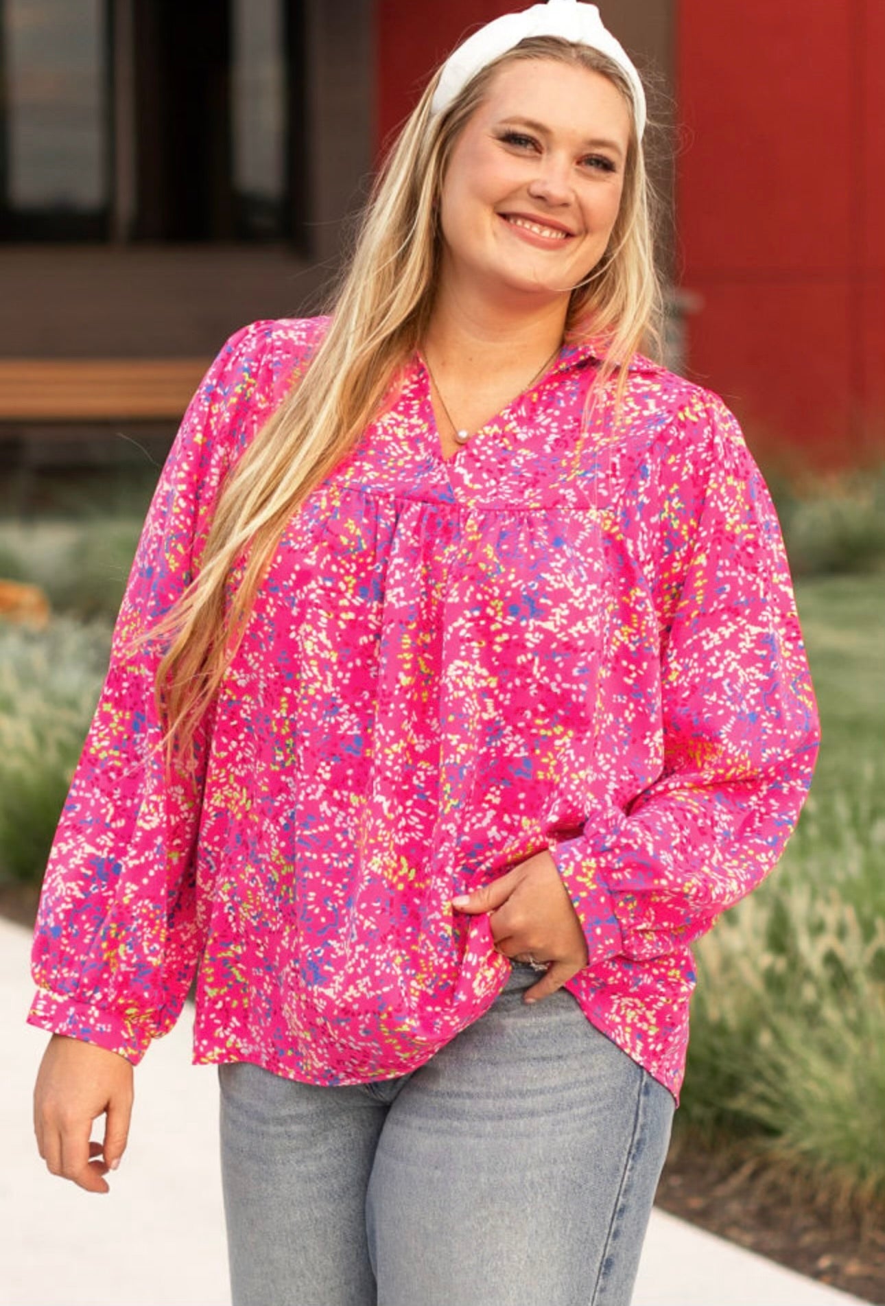 Plus Floral Blouse