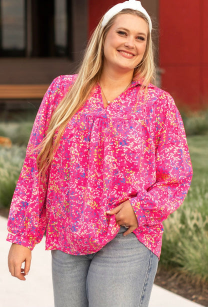 Plus Floral Blouse