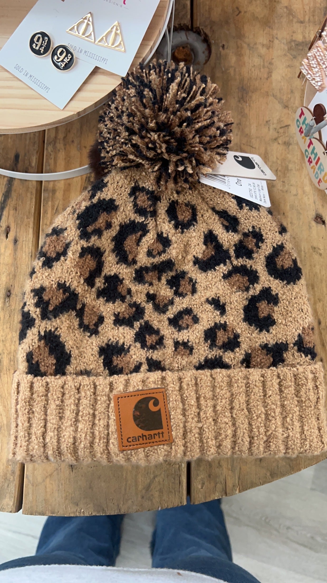 Cow Print beanies Sweet Magnolia Boutique