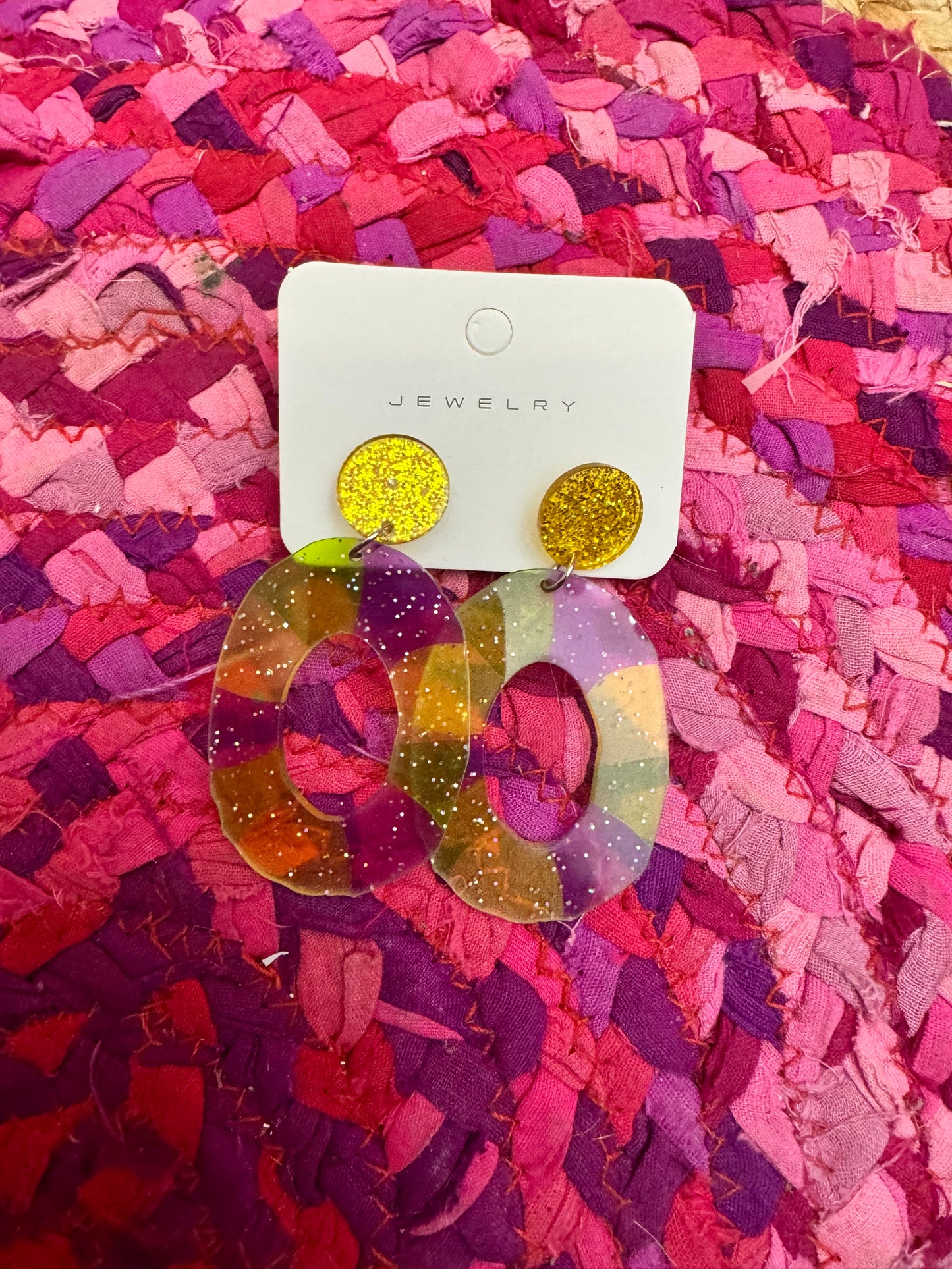 Mardi Gra earrings Sweet Magnolia Boutique